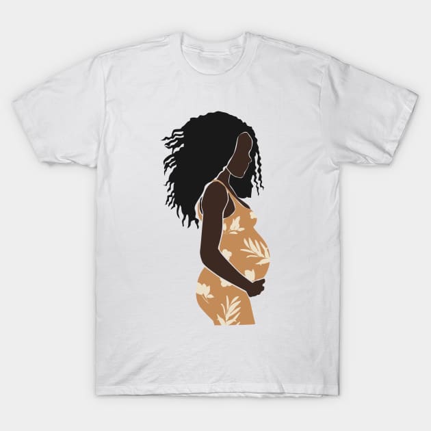 Abstract pregnant vector Women artistic Illustration T-Shirt by NJORDUR